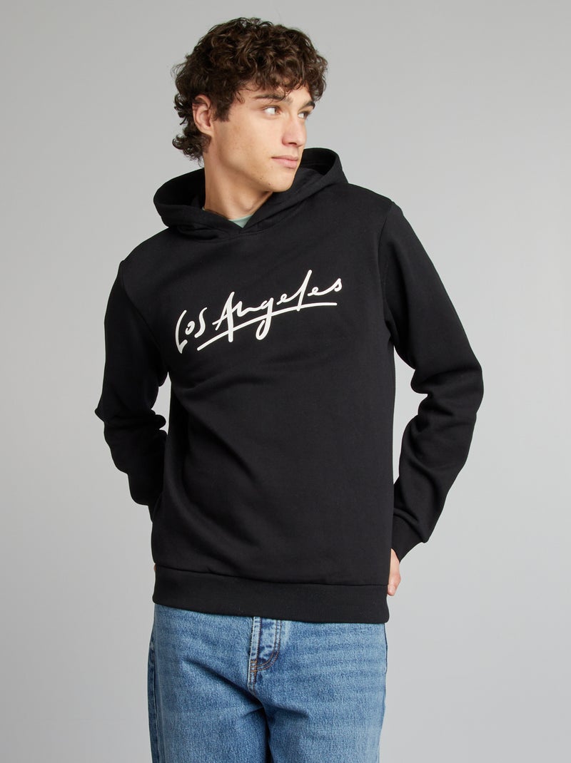 Sudadera de chándal con capucha NEGRO - Kiabi