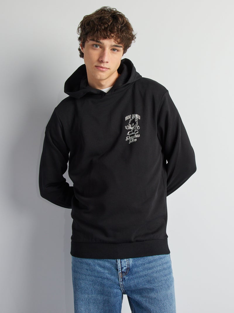 Sudadera de chándal con capucha NEGRO - Kiabi
