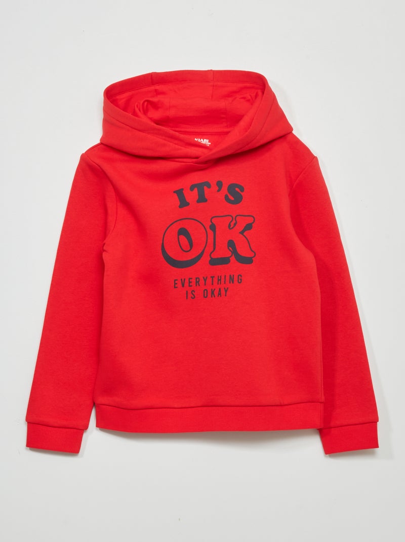 Sudadera de chándal con capucha ROJO - Kiabi