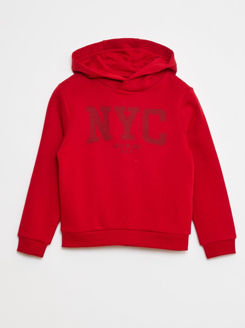 Sudadera de chándal con capucha Rojo - Kiabi