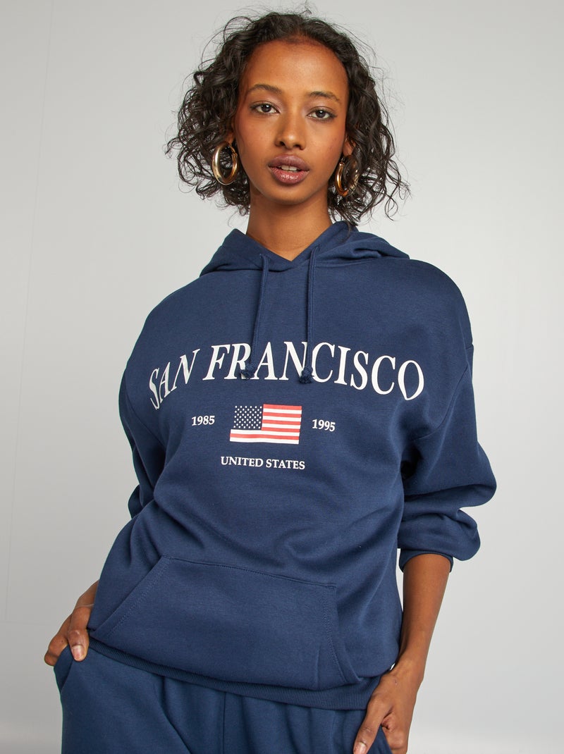 Sudadera de chándal con capucha 'USA' AZUL - Kiabi