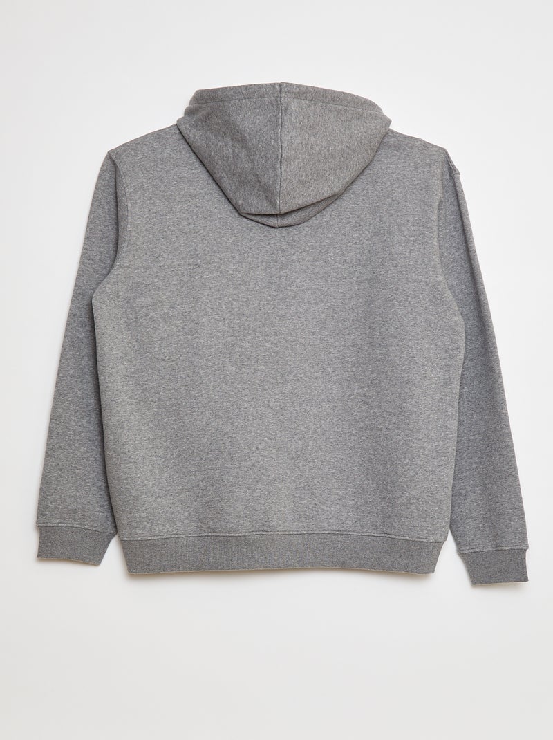 Sudadera de chándal con capucha y cremallera Gris - Kiabi