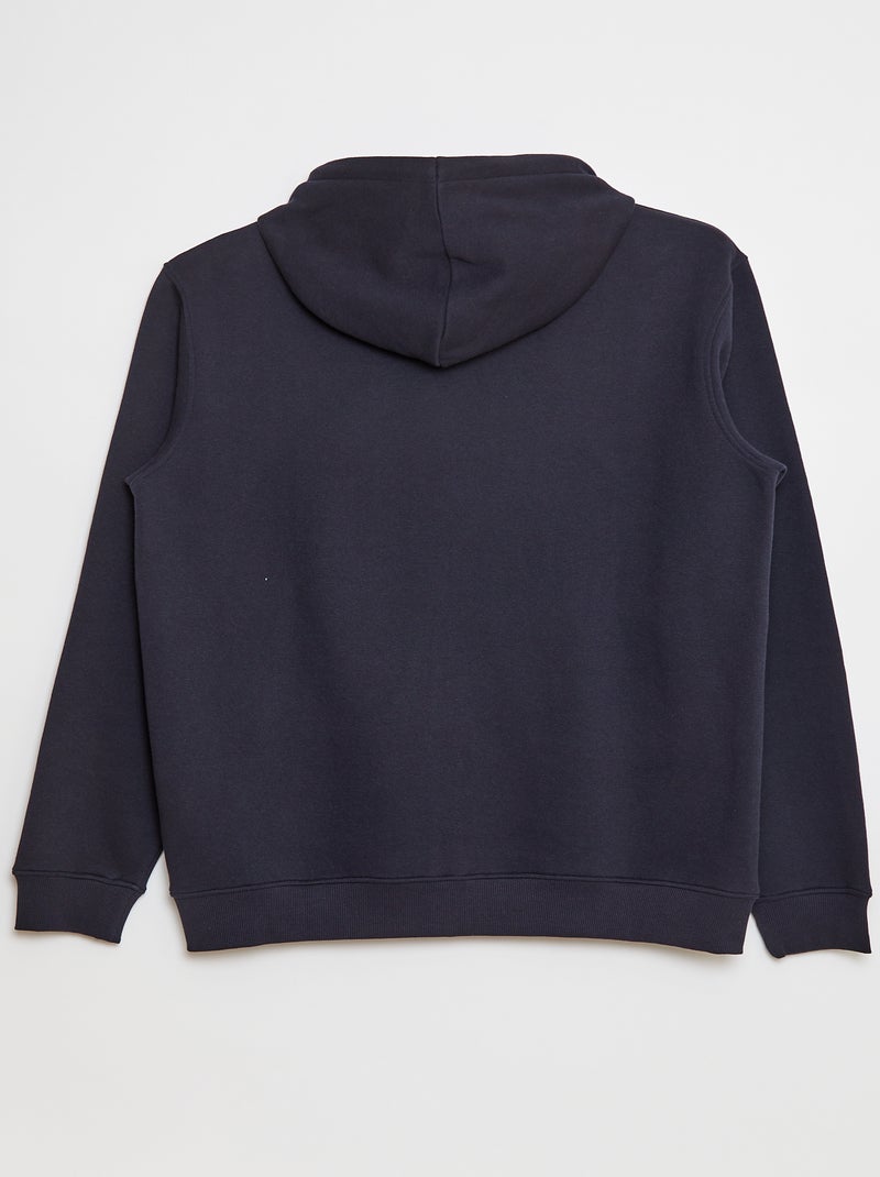 Sudadera de chándal con capucha y cremallera negro - Kiabi