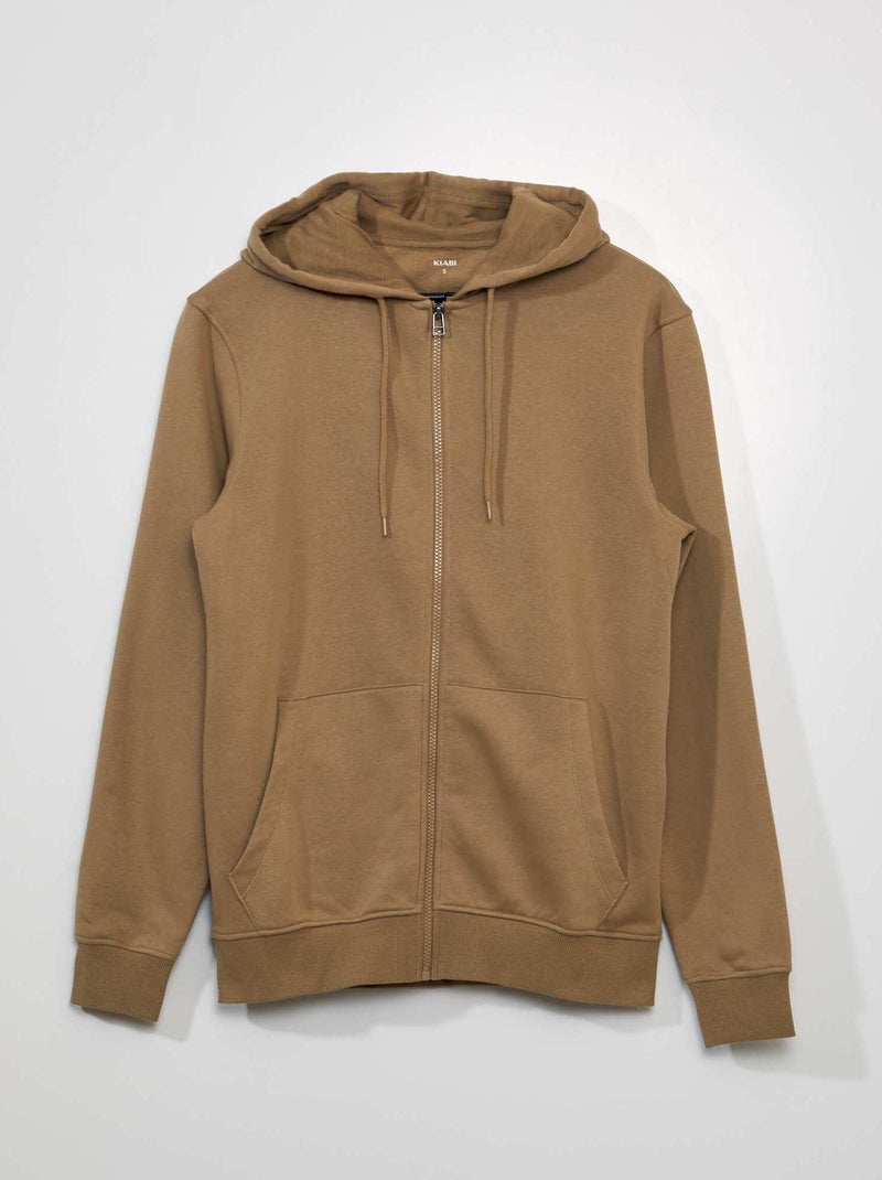 Sudadera de chándal con cremallera BEIGE - Kiabi