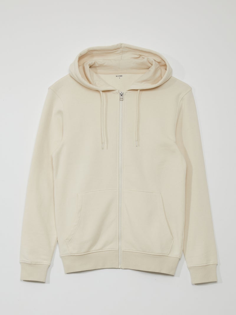 Sudadera de chándal con cremallera BEIGE - Kiabi