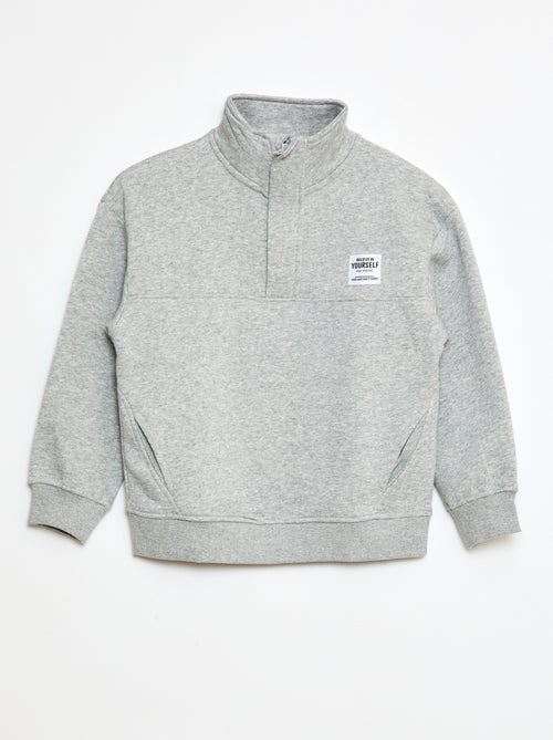 Sudadera de chándal con cremallera en el cuello - Kiabi