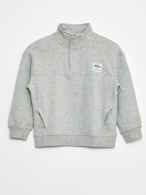 Sudadera de chándal con cremallera en el cuello - Kiabi