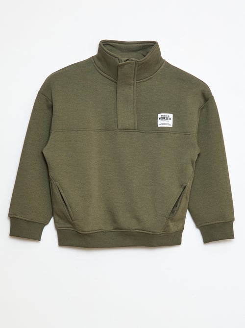 Sudadera de chándal con cremallera en el cuello - Kiabi