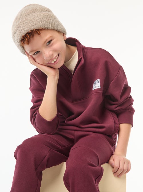 Sudadera de chándal con cremallera en el cuello - Kiabi
