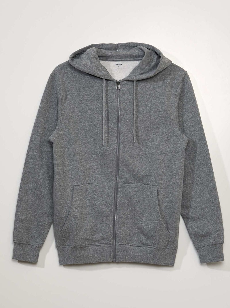 Sudadera de chándal con cremallera GRIS - Kiabi