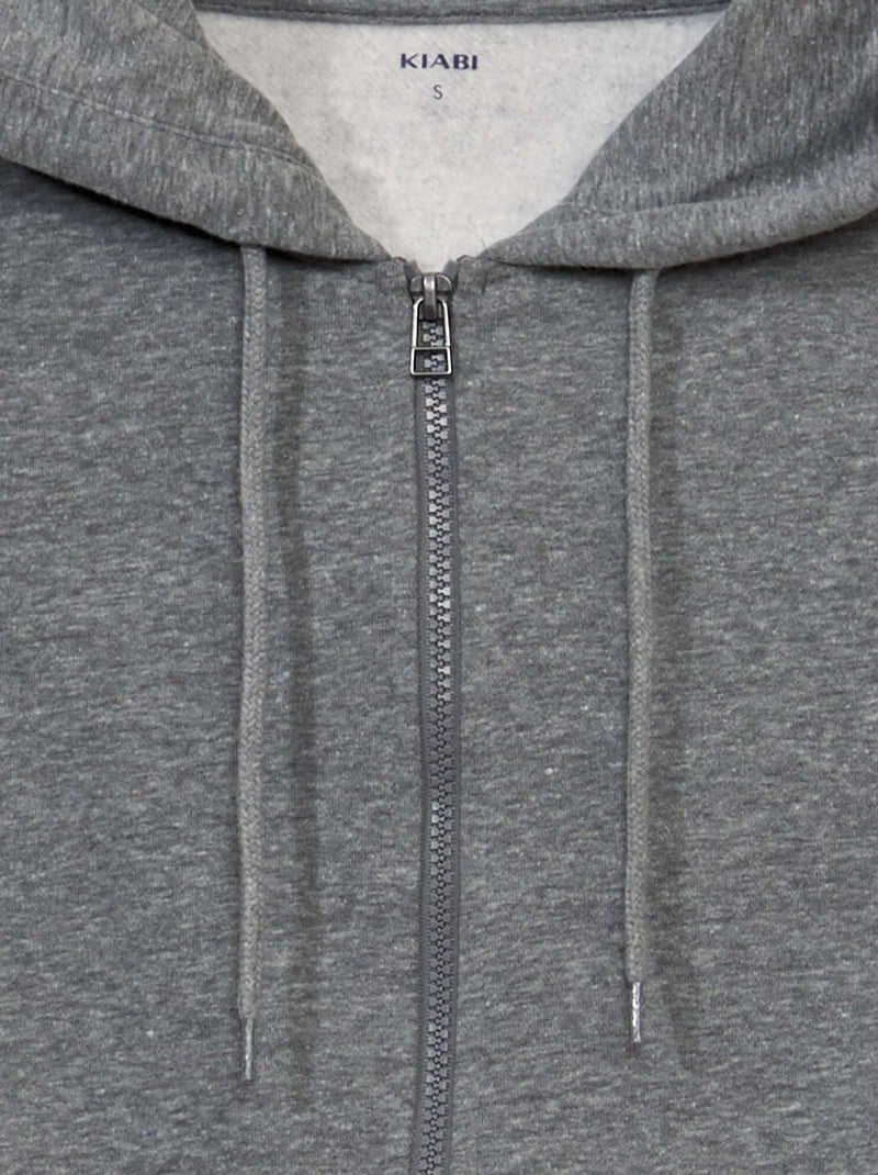 Sudadera de chándal con cremallera GRIS - Kiabi