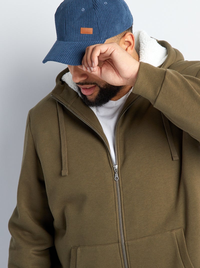 Sudadera de chándal con cremallera KAKI - Kiabi