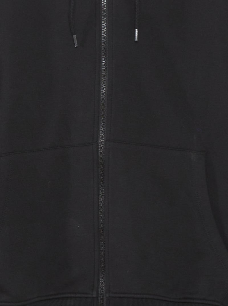 Sudadera de chándal con cremallera NEGRO - Kiabi