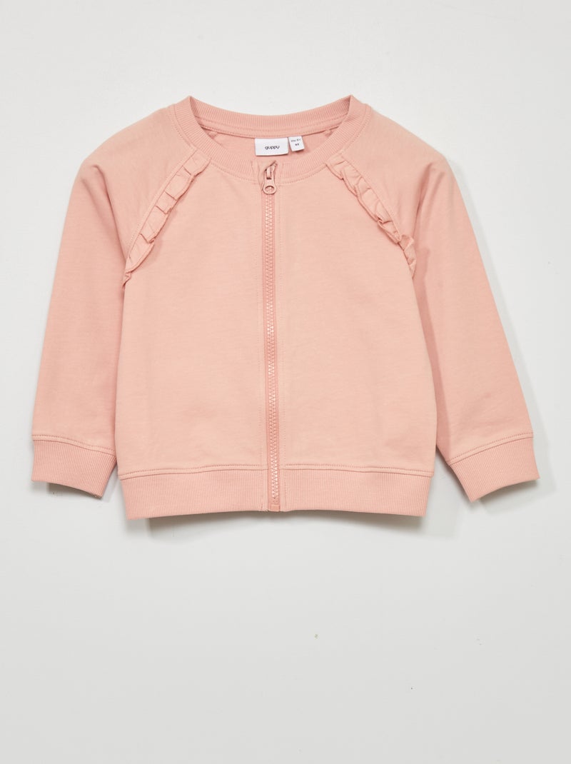 Sudadera de chándal con cremallera ROSA - Kiabi