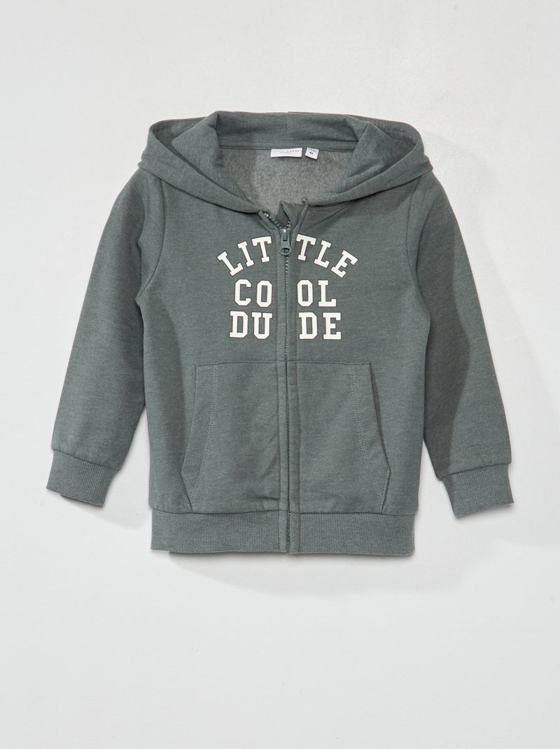 Sudadera de chándal con cremallera VERDE - Kiabi