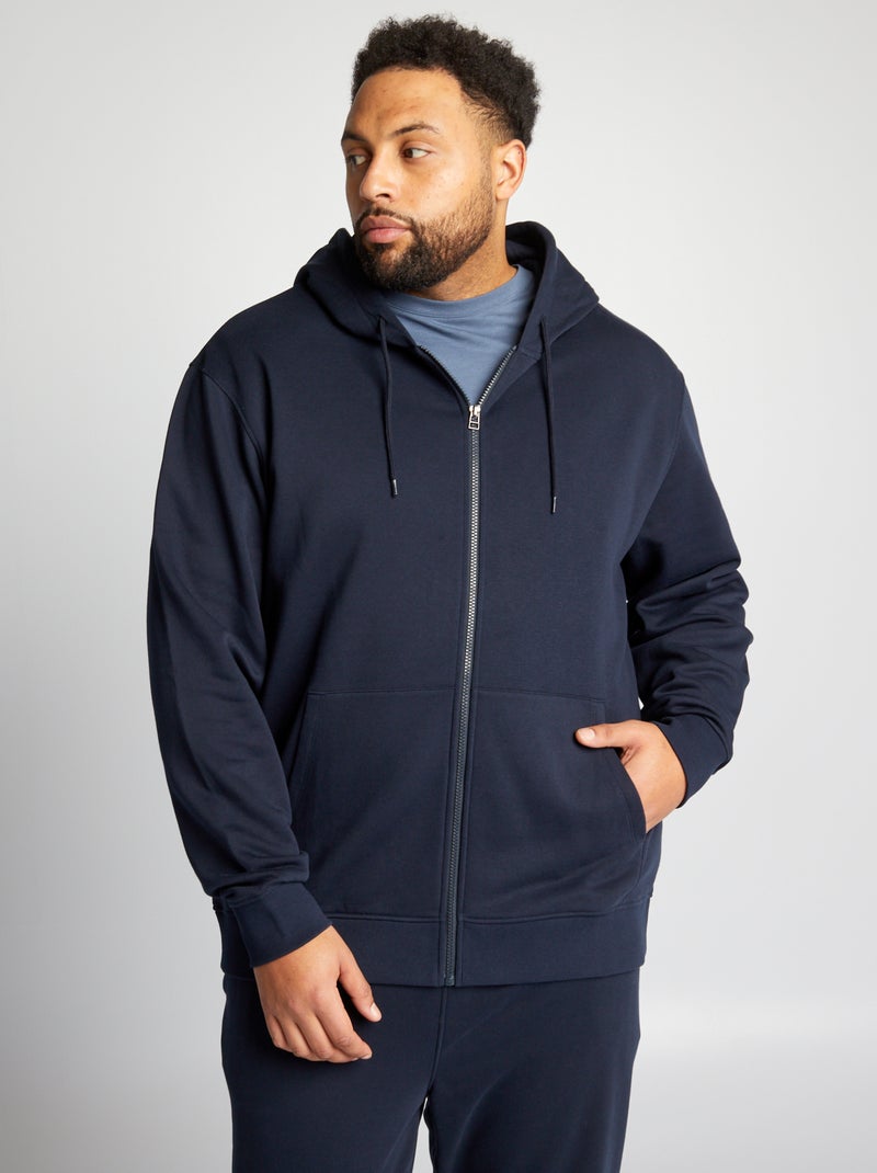 Sudadera de chándal con cremallera y capucha AZUL - Kiabi