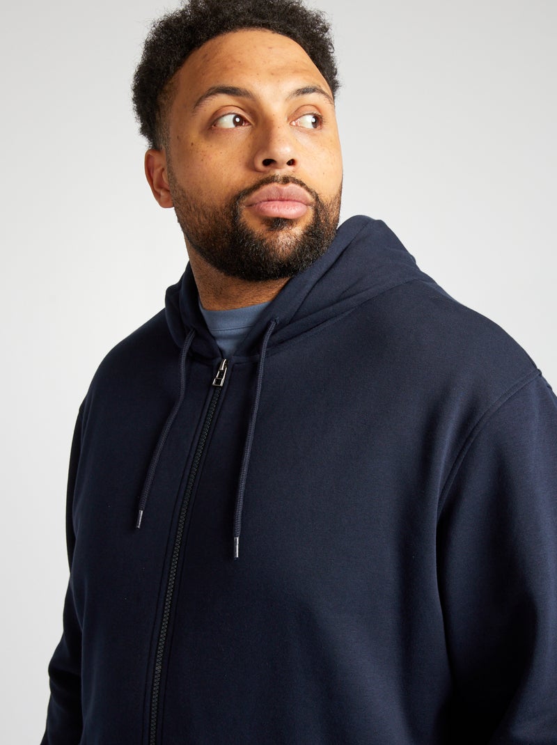 Sudadera de chándal con cremallera y capucha AZUL - Kiabi