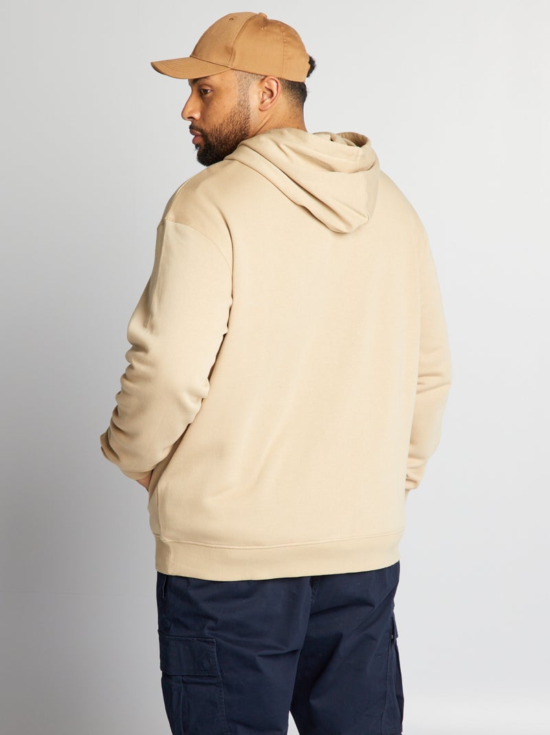 Sudadera de chándal con cremallera y capucha BEIGE - Kiabi