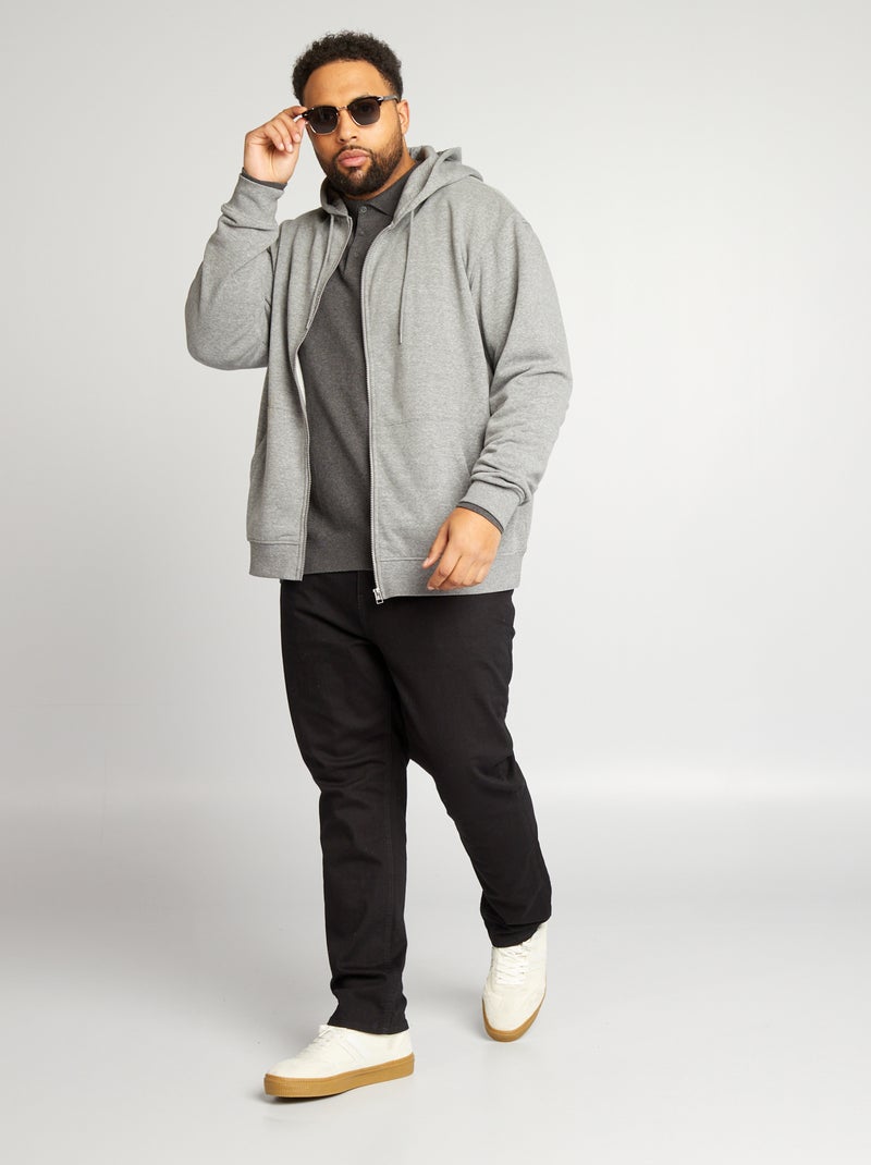 Sudadera de chándal con cremallera y capucha GRIS - Kiabi