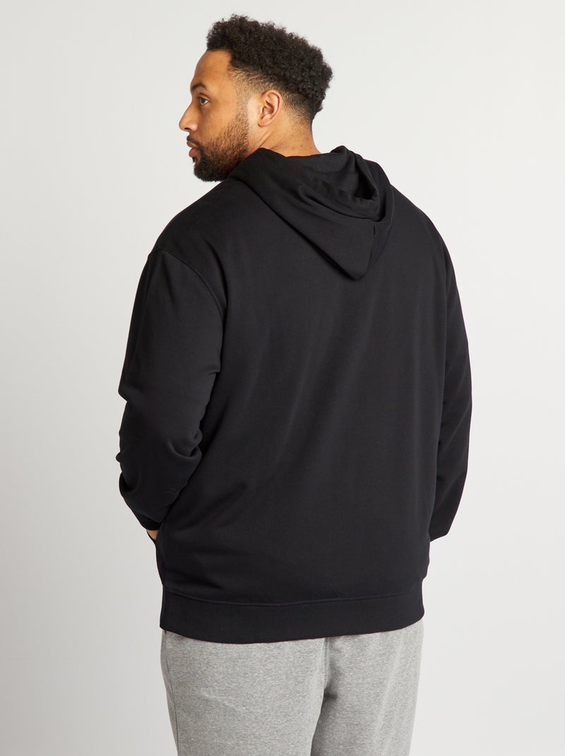 Sudadera de chándal con cremallera y capucha NEGRO - Kiabi