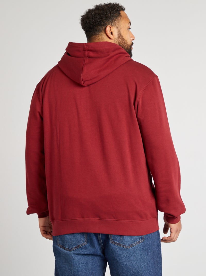 Sudadera de chándal con cremallera y capucha ROJO - Kiabi