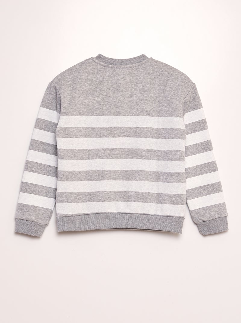 Sudadera de chándal con cuello panadero GRIS - Kiabi