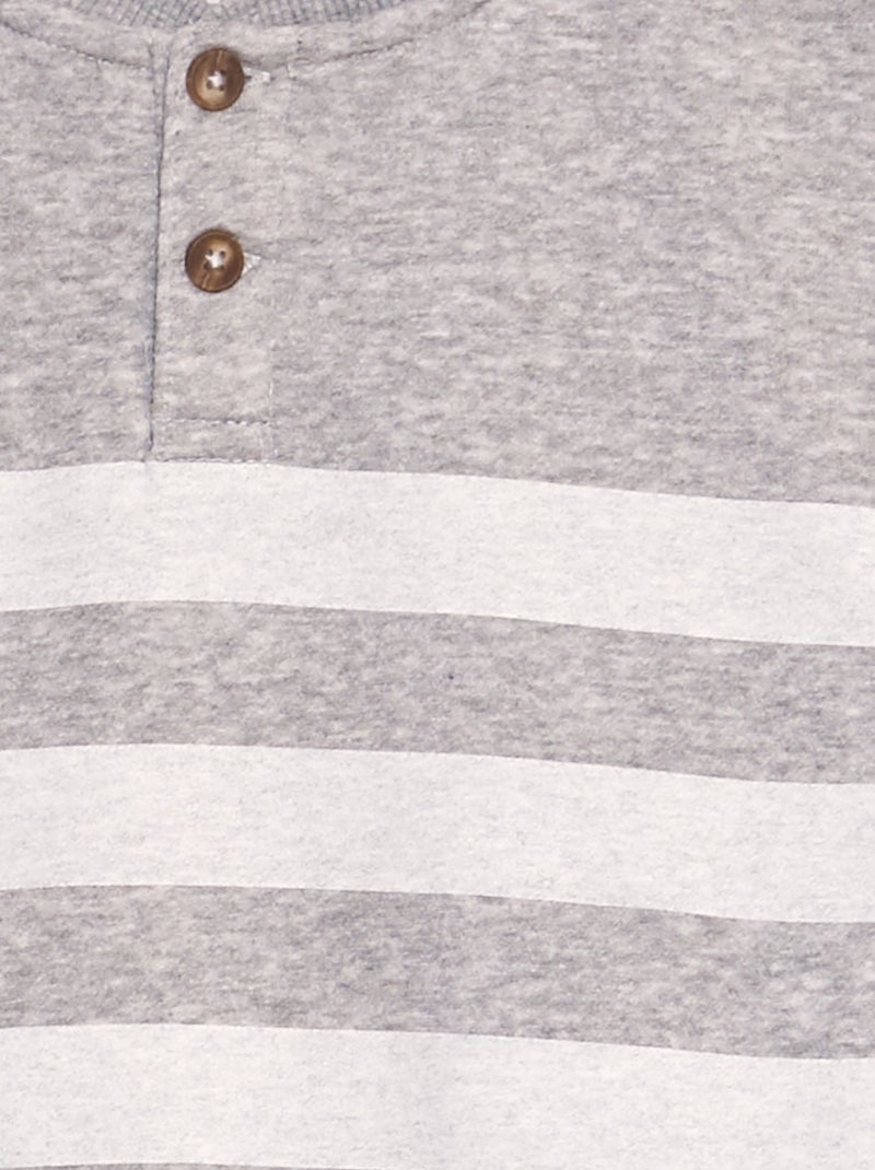 Sudadera de chándal con cuello panadero GRIS - Kiabi