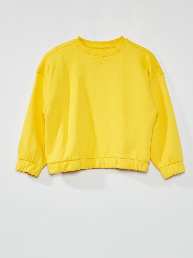 Sudadera de chándal con cuello redondo  - Unisex AMARILLO - Kiabi