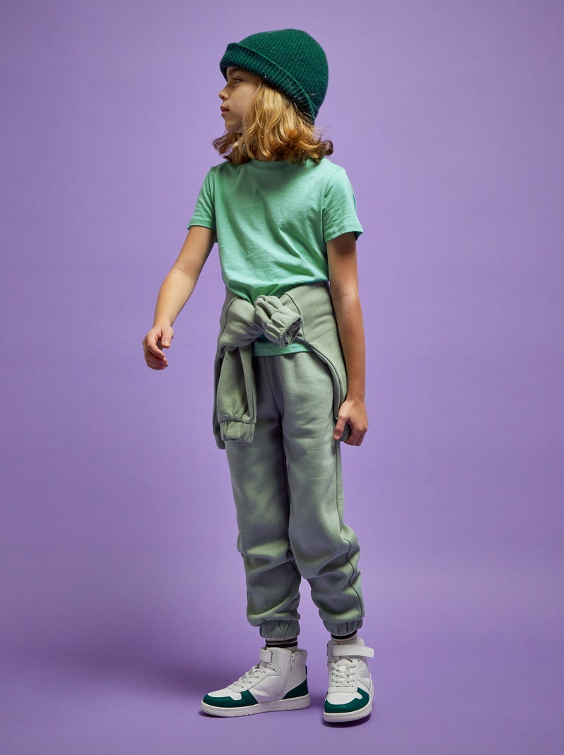 Sudadera de chándal con cuello redondo  - Unisex verde gris - Kiabi