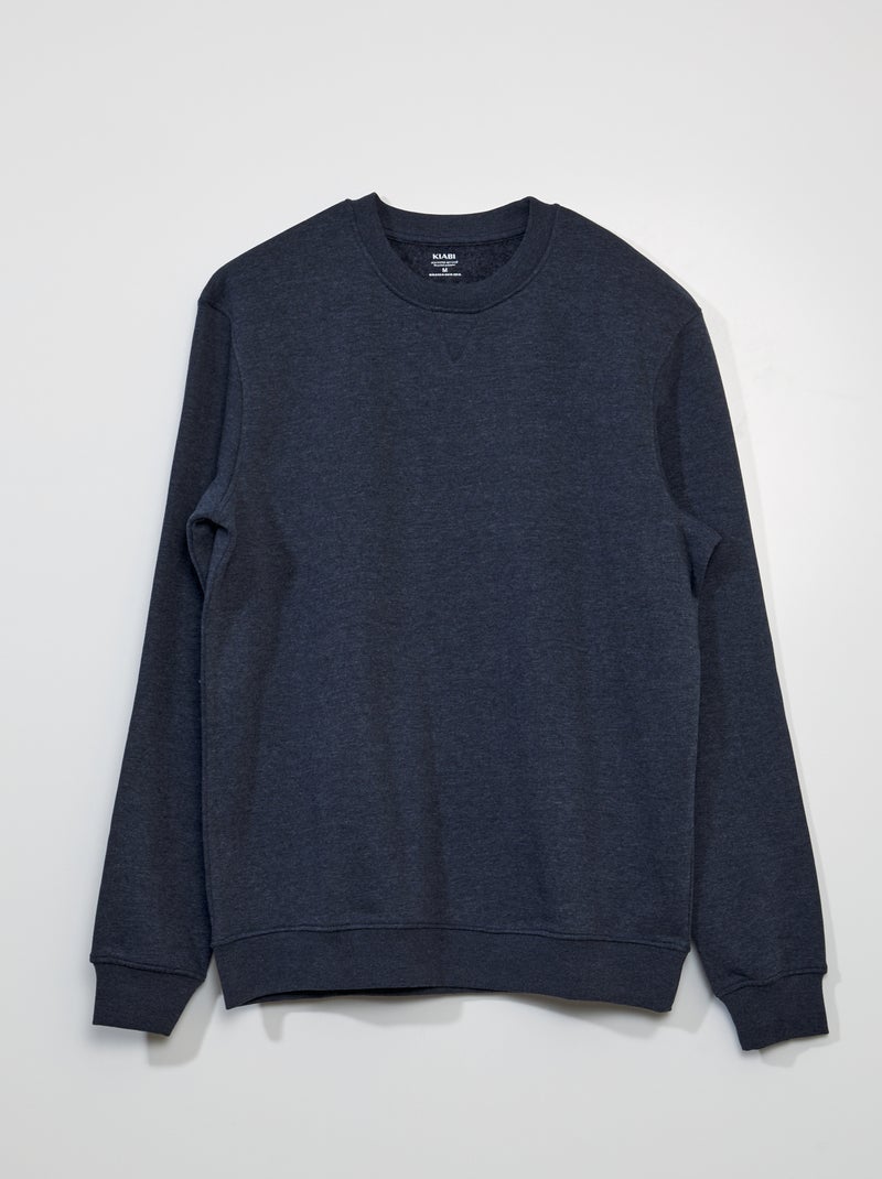 Sudadera de chándal con cuello redondo AZUL - Kiabi