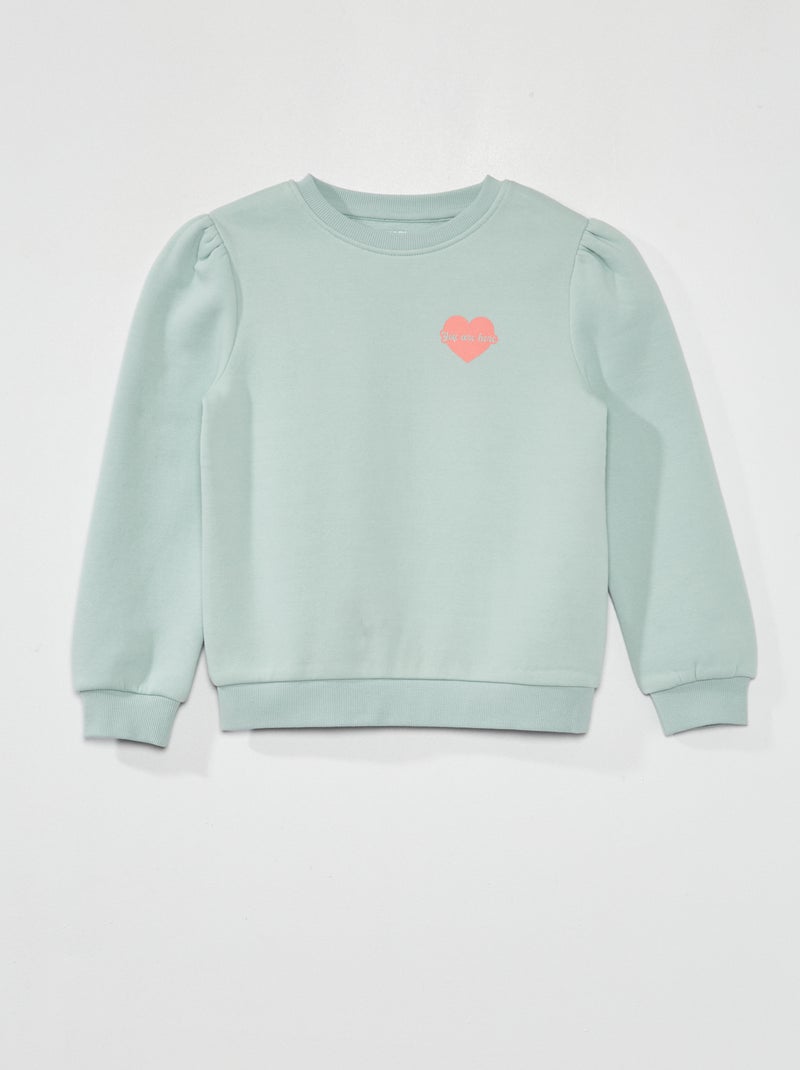 Sudadera de chándal con cuello redondo AZUL - Kiabi