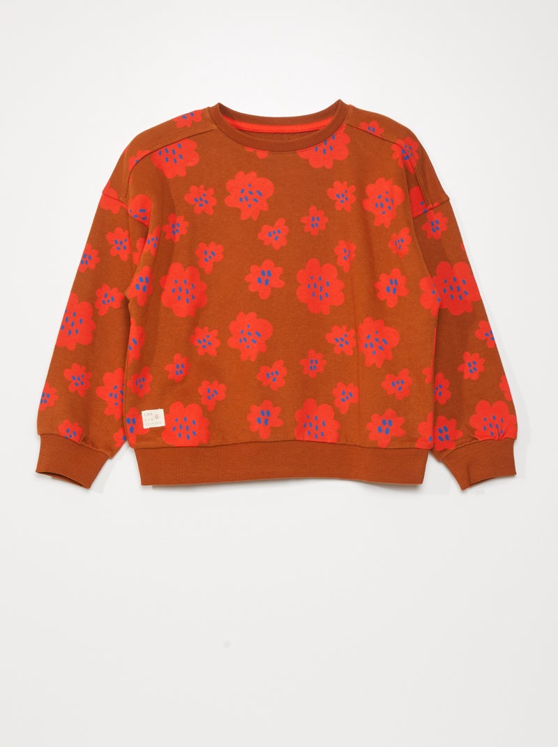 Sudadera de chándal con cuello redondo BLANCO - Kiabi