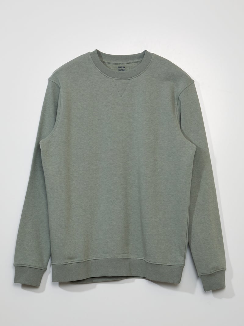 Sudadera de chándal con cuello redondo gris - Kiabi