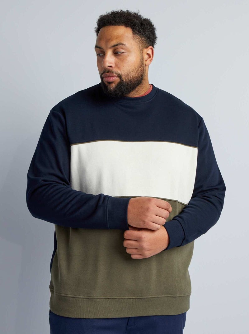 Sudadera de chándal con cuello redondo KAKI - Kiabi