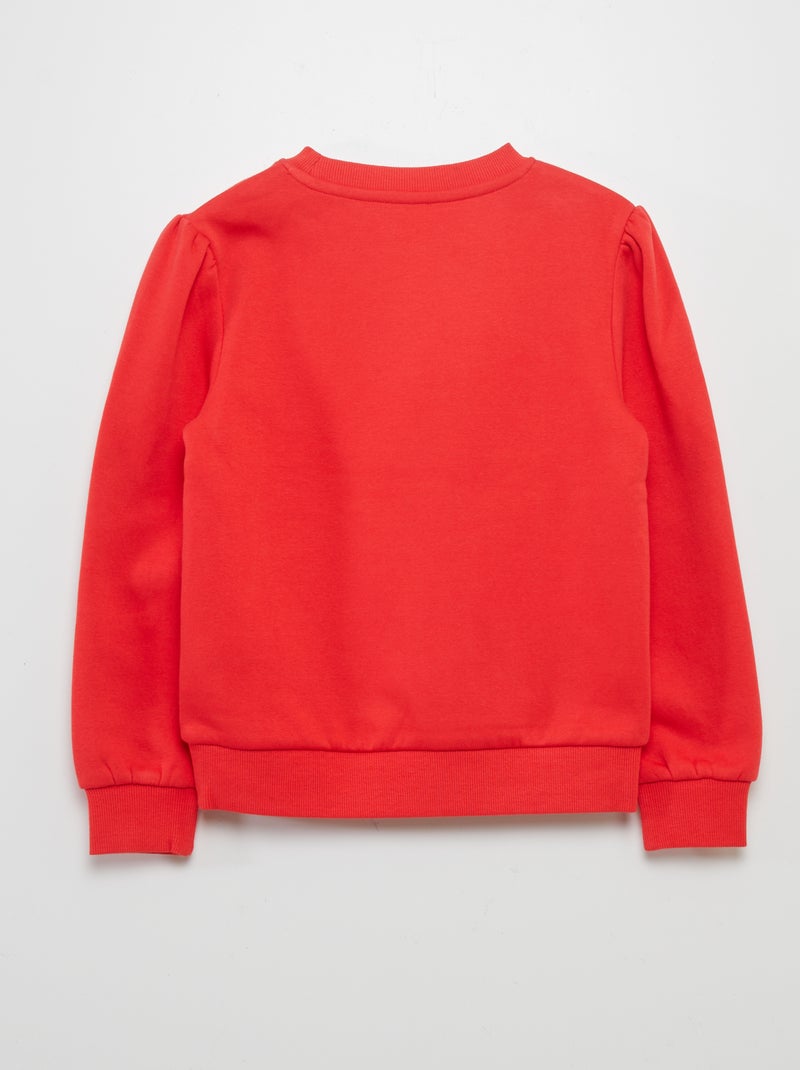 Sudadera de chándal con cuello redondo ROJO - Kiabi