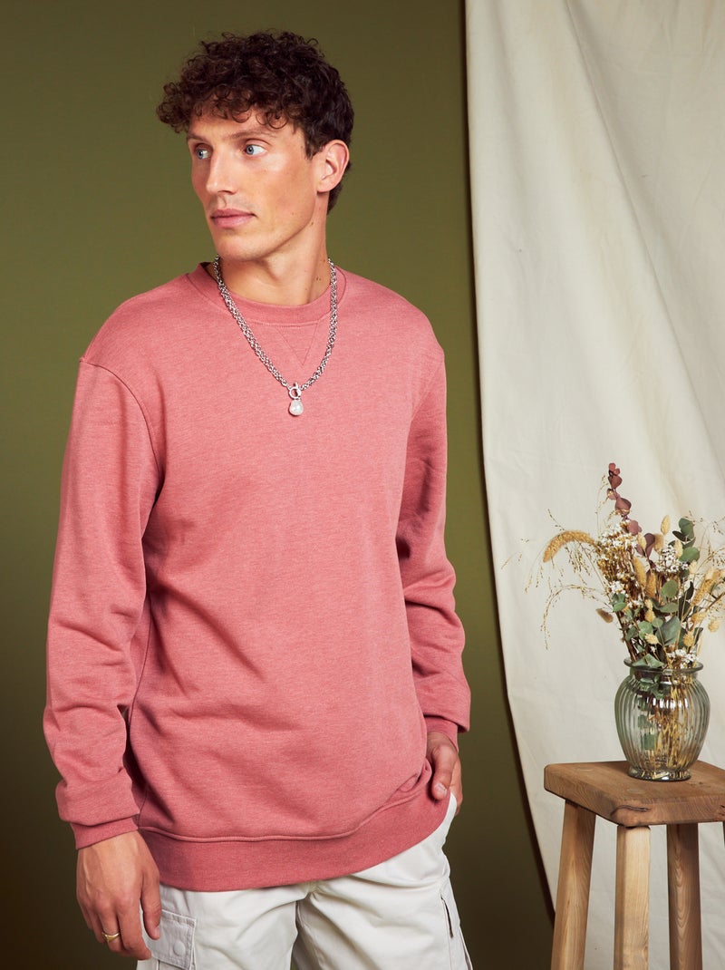 Sudadera de chándal con cuello redondo ROSA - Kiabi