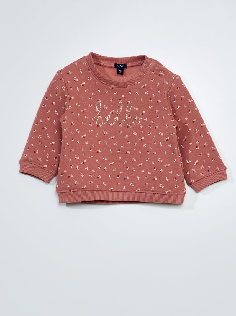 Sudadera de chándal con detalle  - Siempre más suavidad ROSA - Kiabi