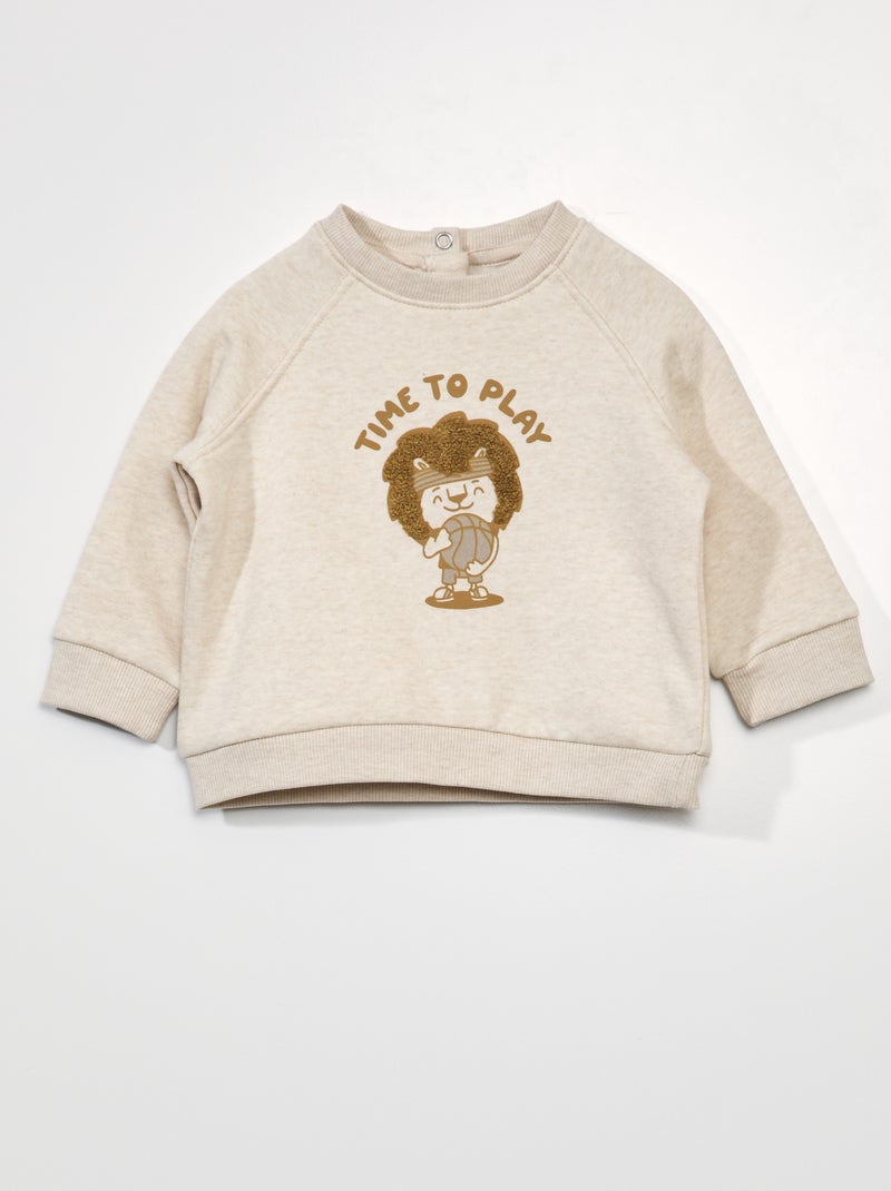 Sudadera de chándal con detalle BEIGE - Kiabi