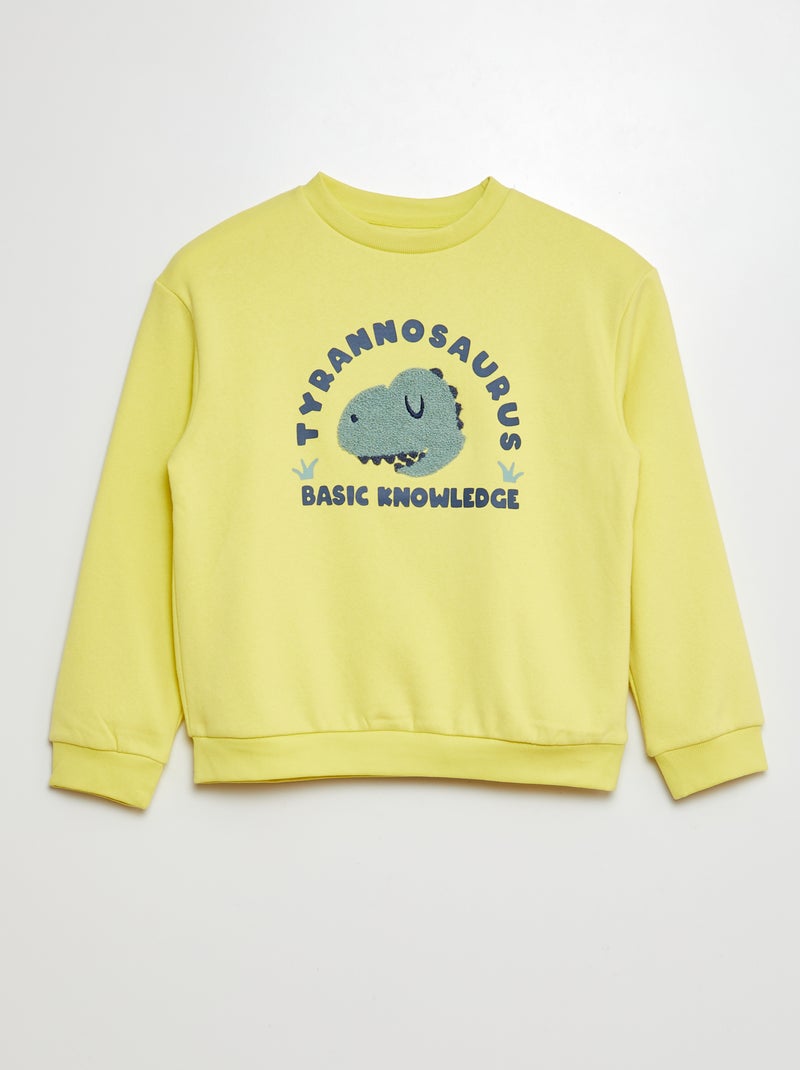 Sudadera de chándal con detalle de punto de rizo AMARILLO - Kiabi