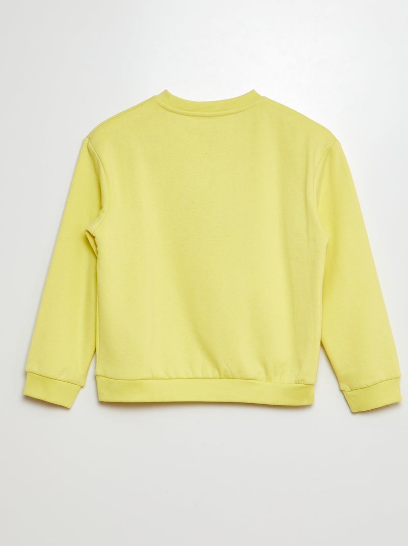 Sudadera de chándal con detalle de punto de rizo AMARILLO - Kiabi