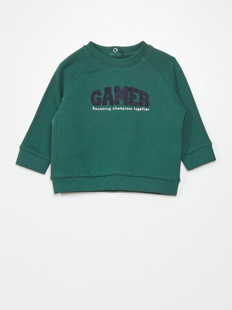 Sudadera de chándal con detalle VERDE - Kiabi