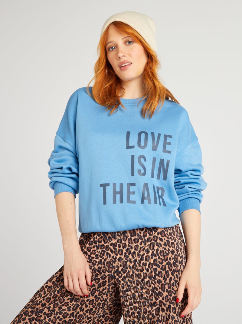 Sudadera de chándal con estampado AZUL - Kiabi