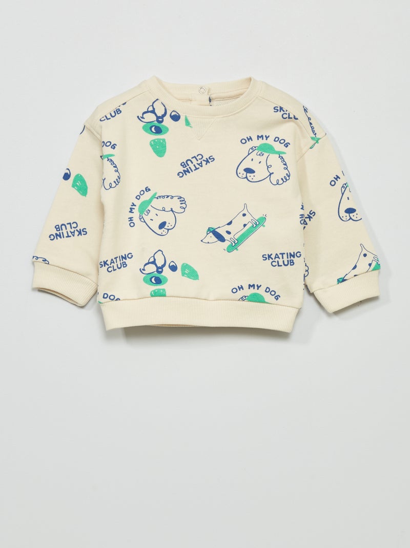 Sudadera de chándal con estampado BLANCO - Kiabi