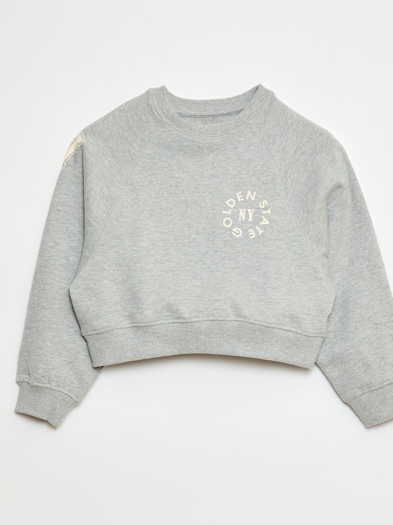 Sudadera de chándal con estampado Gris - Kiabi