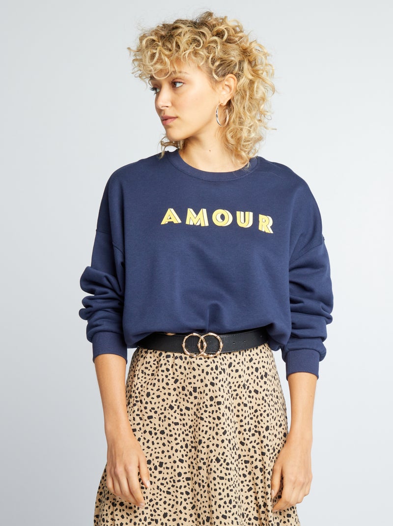 Sudadera de chándal con estampado Marino - Kiabi