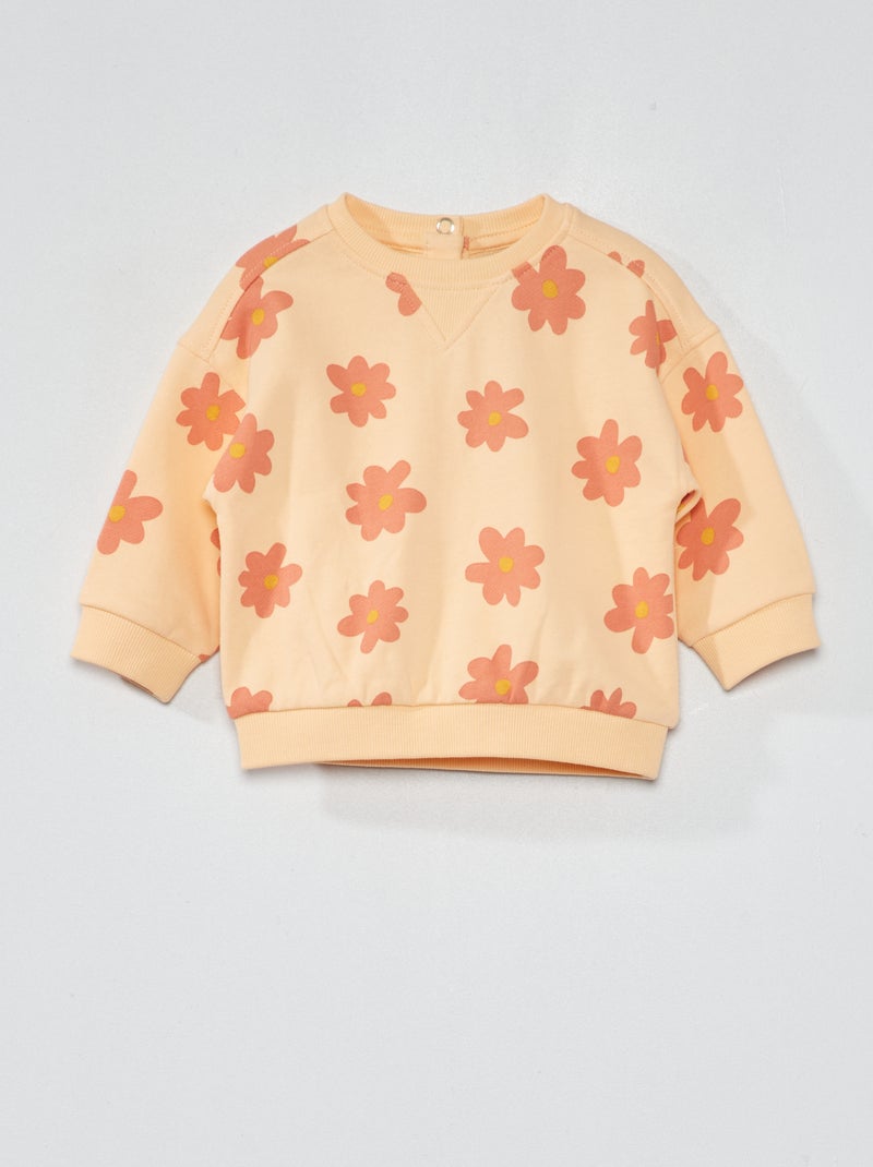 Sudadera de chándal con estampado NARANJA - Kiabi