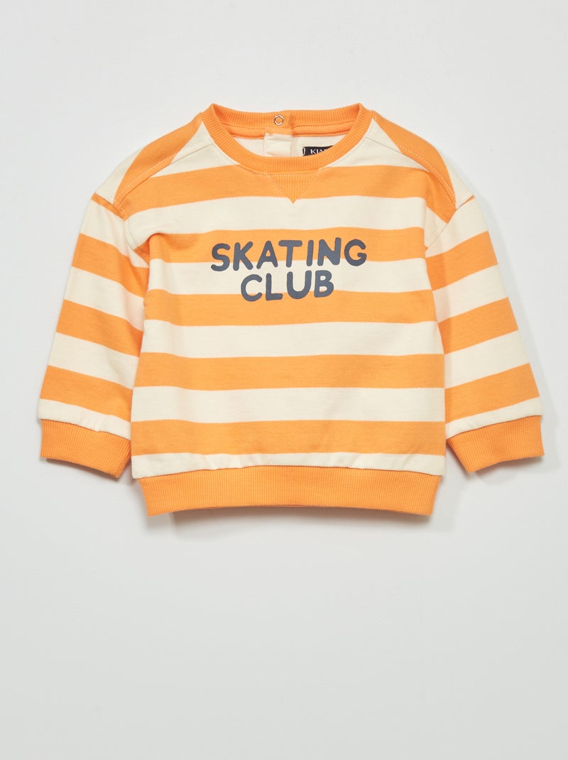 Sudadera de chándal con estampado NARANJA - Kiabi