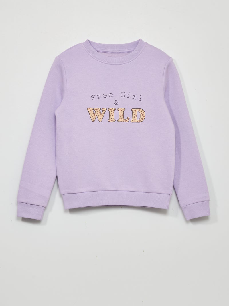 Sudadera de chándal con estampado PURPURA - Kiabi
