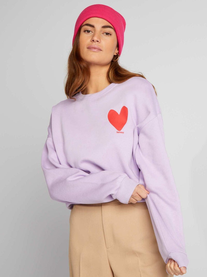 Sudadera de chándal con estampado PURPURA - Kiabi