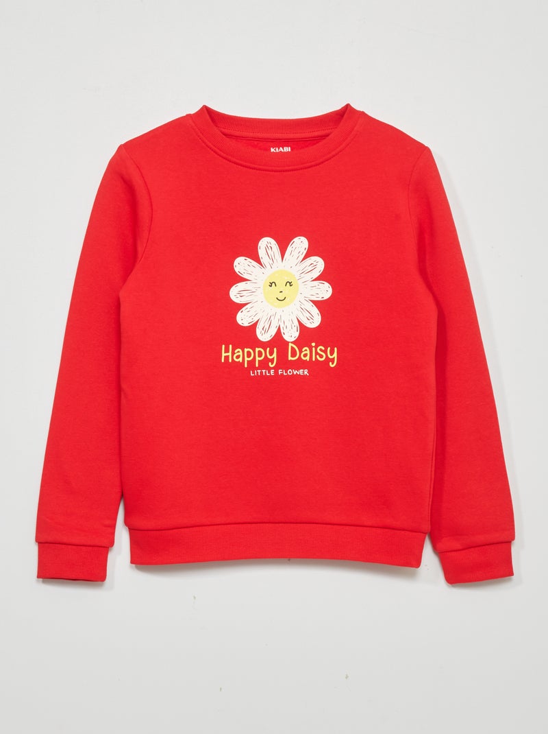Sudadera de chándal con estampado ROJO - Kiabi